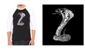 LA Pop Art Types of Snakes Men's Raglan Word Art T-shirt